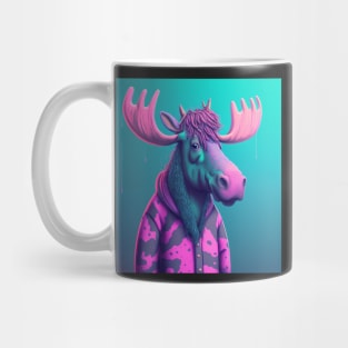 Vapor Wave Moose Mug